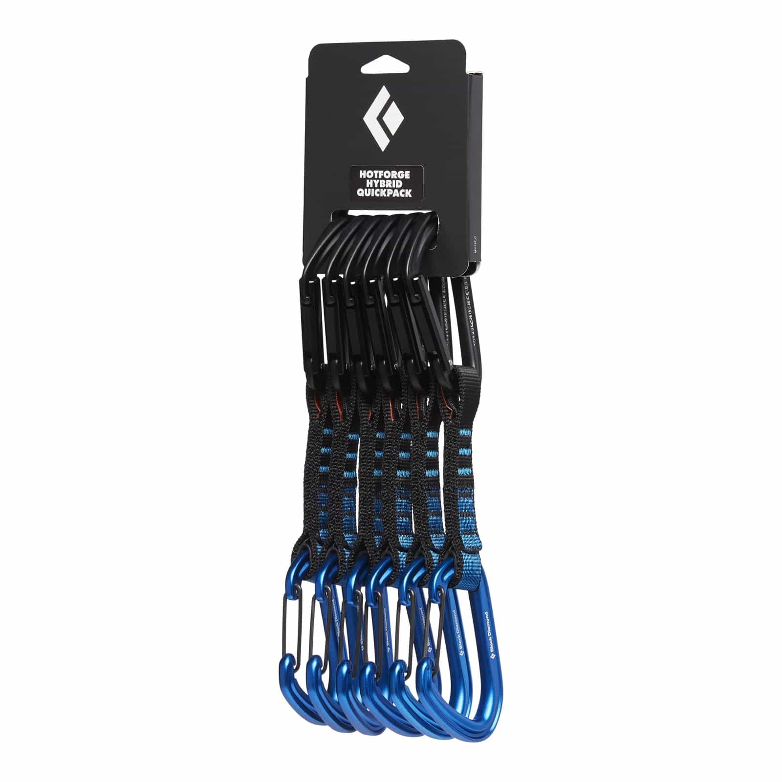 Оттяжки с карабинами Black Diamond HotForge Hybrid Quickdraw Quickpack 12cm - Blue (набор из 6 шт.)