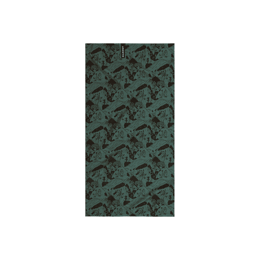 Бафф Mammut Neck Gaiter Climbing Scene - Dark Jade/Black - One Size image